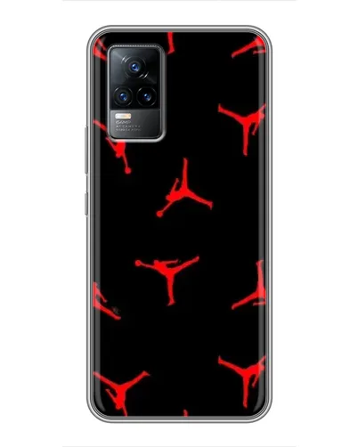 Чехол для Vivo V21E с картинкой «Jordan Red Pattern»