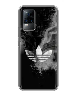 Чехол для Vivo V21E с картинкой «Абстрактный дым Adidas»