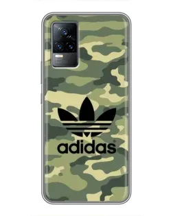 Чехол для Vivo V21E с картинкой «Милитари стиль Adidas»