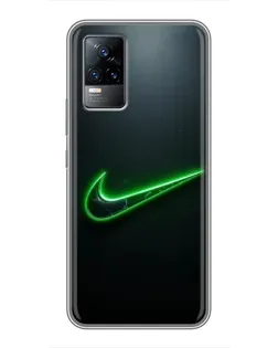 Чехол для Vivo V21E с картинкой «Неоновый контур Nike» Чехол для Vivo V21E с картинкой «Неоновый контур Nike»