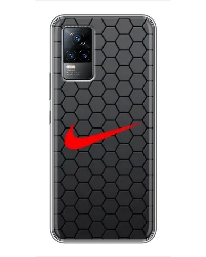 Чехол для Vivo V21E с картинкой «Nike — карбоновая сетка» Чехол для Vivo V21E с картинкой «Nike — карбоновая сетка»