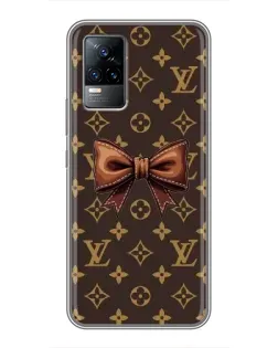 Чехол для Vivo V21E с картинкой «LV с бантом»