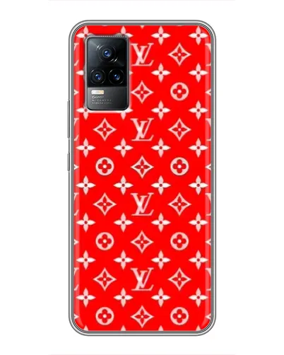 Чехол для Vivo V21E с картинкой «Яркий паттерн LV»