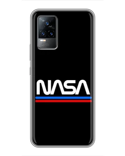 Чехол для Vivo V21E с картинкой «NASA — классика Red Blue» Чехол для Vivo V21E с картинкой «NASA — классика Red Blue»