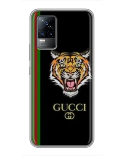 Чехол для Vivo V21E с картинкой «Тигр Gucci»
