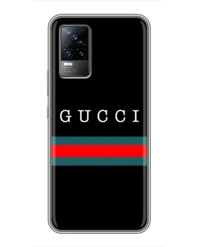 Чехол для Vivo V21E с картинкой «Gucci — красный пояс»