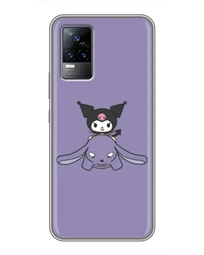 Чохол для Vivo V21E з картинкою «Kuromi на ліловому фоні»
