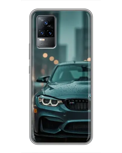 Чехол для Vivo V21E с картинкой «BMW в огнях города»