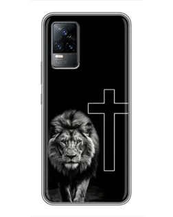 Чохол для Vivo V21E з картинкою «Лев та Хрест»