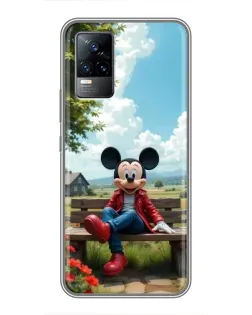 Чохол для Vivo V21E з картинкою «Міккі на лавці»