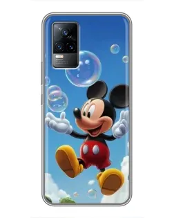 Чохол для Vivo V21E з картинкою «Mickey та мильні бульбашки»