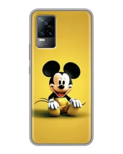 Чохол для Vivo V21E з картинкою «Міккі на жовтому»