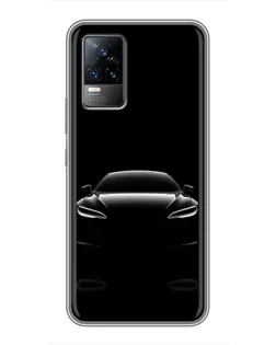 Чехол для Vivo V21E с картинкой «Силуэт Tesla Night»