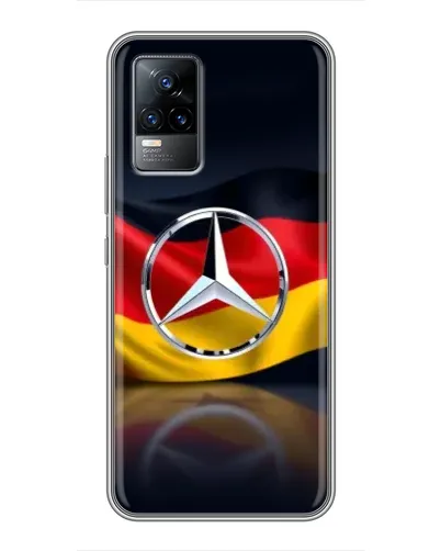 Чехол для Vivo V21E с картинкой «Mercedes — флаг Германии»