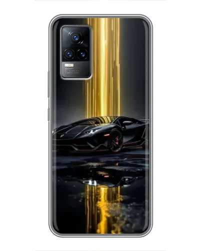 Чехол для Vivo V21E с картинкой «Ночной Lamborghini драйв»