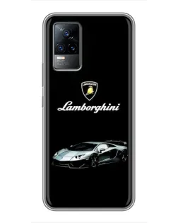 Чехол для Vivo V21E с картинкой «Логотип Lamborghini классика»