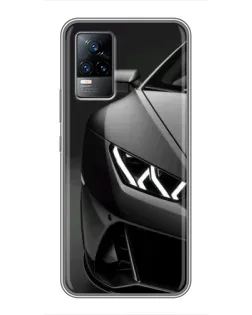 Чехол для Vivo V21E с картинкой «Lamborghini фары детализация»