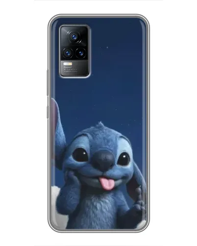 Чехол для Vivo V21E с картинкой «Стич в облаках»