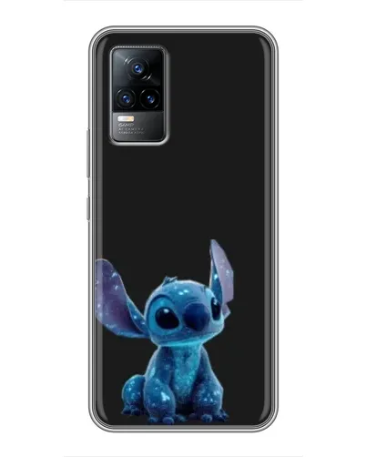 Чехол для Vivo V21E с картинкой «Стич на черном»