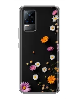 Чехол для Vivo V21E с картинкой «Цветочная композиция»