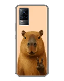 Чехол для Vivo V21E с картинкой «Капибара виктория» Чехол для Vivo V21E с картинкой «Капибара виктория»