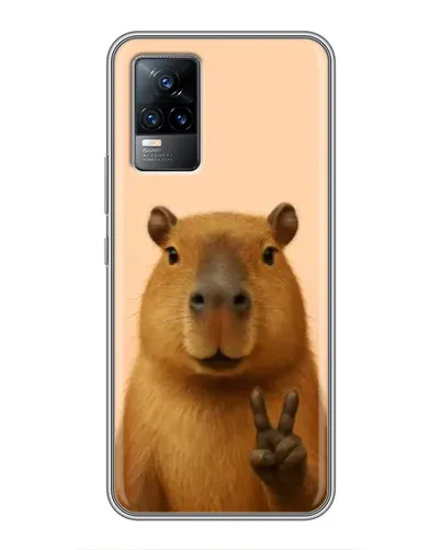 Чехол для Vivo V21E с картинкой «Капибара виктория»