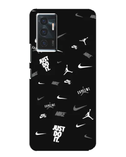 Чехол для Vivo V23e с картинкой «Nike Black Pattern» Чехол для Vivo V23e с картинкой «Nike Black Pattern»