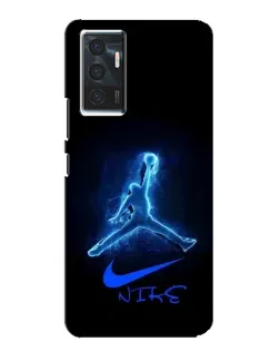Чехол для Vivo V23e с картинкой «Jordan Neon Blue»