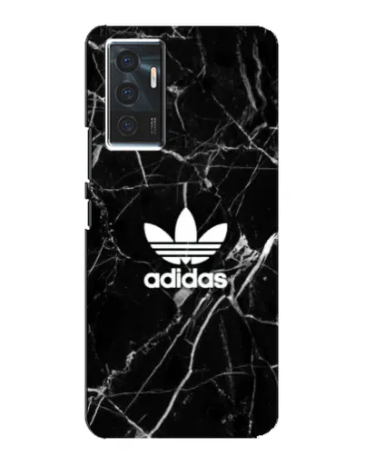 Чехол для Vivo V23e с картинкой «Белый мрамор Adidas»