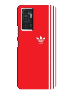 Чехол для Vivo V23e с картинкой «Красный минимализм Adidas»