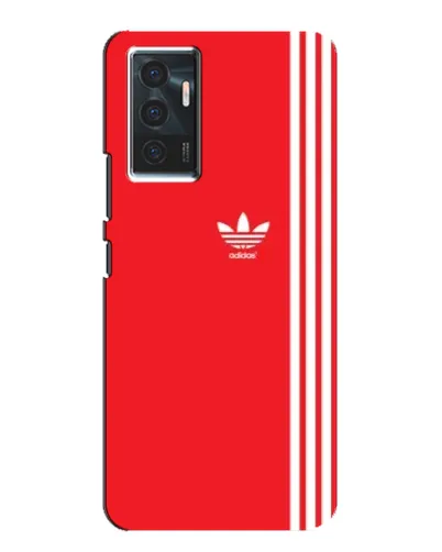Чехол для Vivo V23e с картинкой «Красный минимализм Adidas»