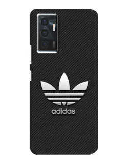 Чехол для Vivo V23e с картинкой «Adidas Карбоновая текстура»