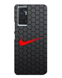 Чехол для Vivo V23e с картинкой «Nike — карбоновая сетка»