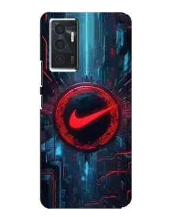 Чехол для Vivo V23e с картинкой «Техногенный стиль Nike»