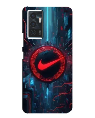 Чехол для Vivo V23e с картинкой «Техногенный стиль Nike»