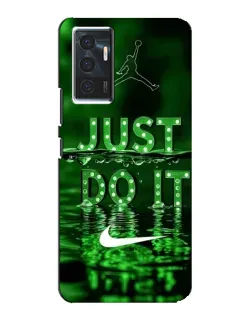 Чехол для Vivo V23e с картинкой «Зеленый неоновый Nike»