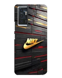 Чехол для Vivo V23e с картинкой «Золотой Nike на металле»