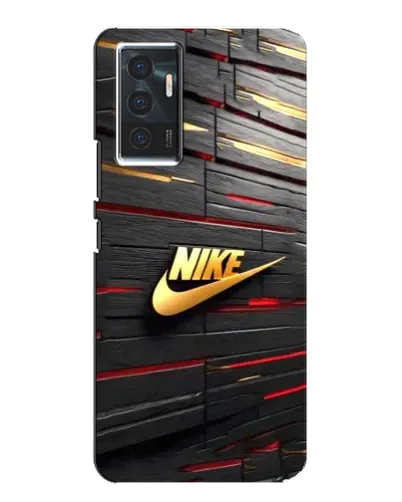 Чехол для Vivo V23e с картинкой «Золотой Nike на металле»
