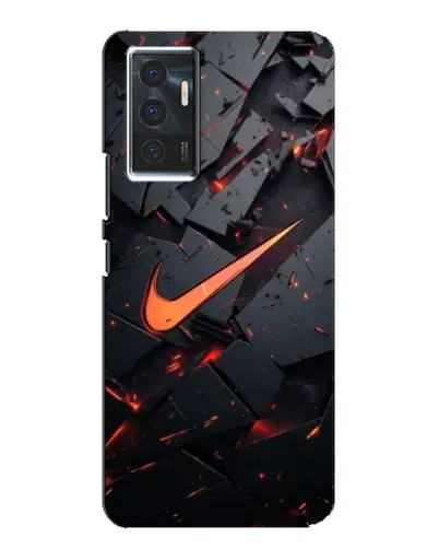 Чехол для Vivo V23e с картинкой «Nike — эффект разломов»