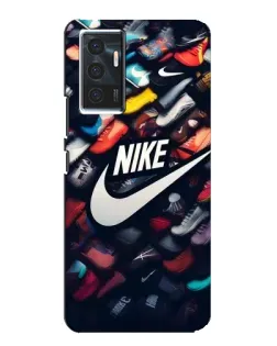 Чехол для Vivo V23e с картинкой «Коллекция кроссовок Nike»