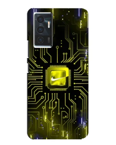 Чехол для Vivo V23e с картинкой «Nike — золотая искра»
