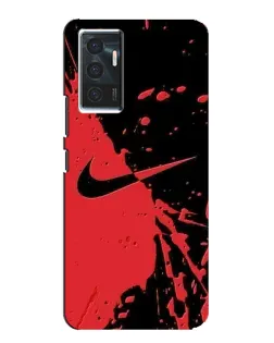 Чохол для Vivo V23e з картинкою «Червоні бризки Nike»