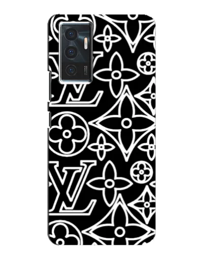 Чехол для Vivo V23e с картинкой «Черно-белый узор LV» Чехол для Vivo V23e с картинкой «Черно-белый узор LV»