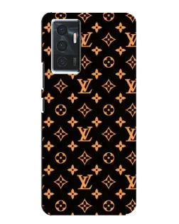 Чехол для Vivo V23e с картинкой «Золотая монограмма LV»