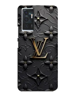 Чехол для Vivo V23e с картинкой «Кожаная текстура LV»