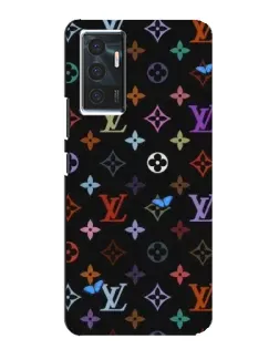 Чехол для Vivo V23e с картинкой «Цветная монограмма LV»