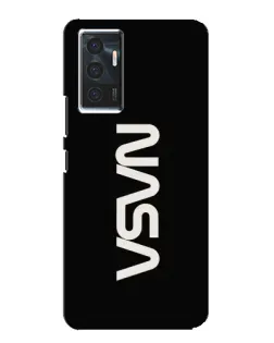 Чехол для Vivo V23e с картинкой «NASA — вертикальный логотип»