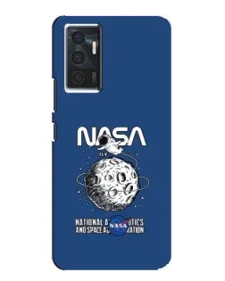 Чехол для Vivo V23e с картинкой «NASA — лунная миссия»