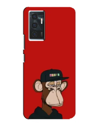 Чехол для Vivo V23e с картинкой «Bored Ape — красный фон»