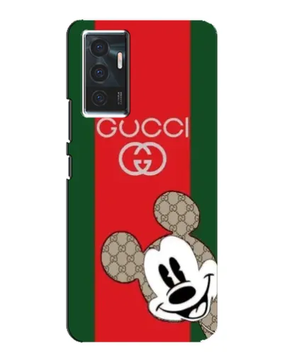 Чехол для Vivo V23e с картинкой «Gucci — полосы и Микки»